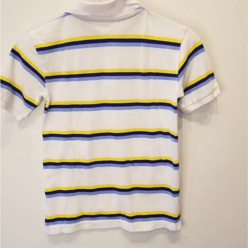 Childrens Place Boys Cotton Collared Tee‎ Lightweight Stripped T-Shirt Size 7/8